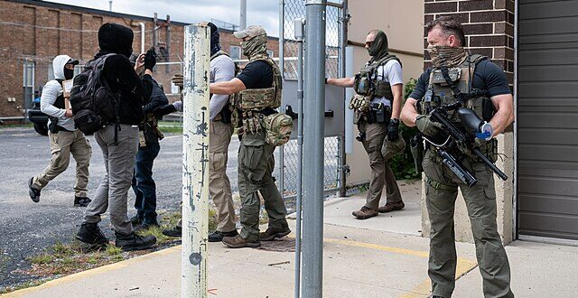 Anti-ICE protest at ICE processing facility