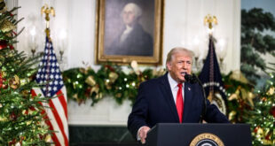 President Donald Trump gives a primetime address