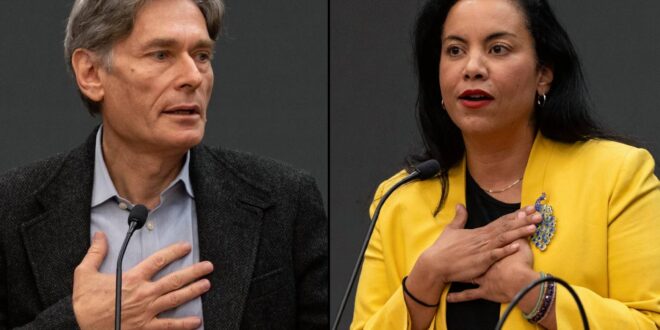 Former Rep. Tom Malinowski and progressive activist Analilia Mejia