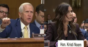 Sen. Thom Tillis and DHS Secretary Kristi Noem