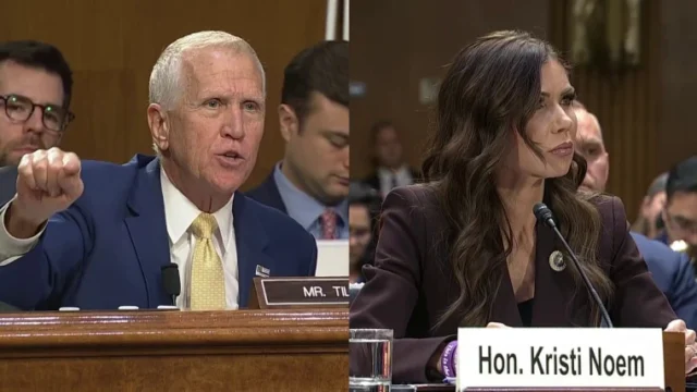 Tillis and Noem - Poli Alert Sen. Thom Tillis and DHS Secretary Kristi Noem