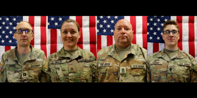 Capt. Cody A. Khork, Sgt. 1st Class Noah L. Tietjens, Sgt. 1st Class Nicole M. Amor, Spc. Declan J. Coady