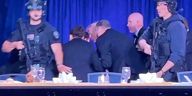 Trump rushed out of WHCA dinner