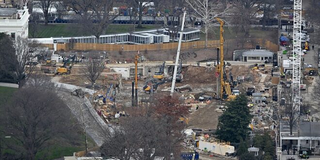 White House East Wing Project Construction.