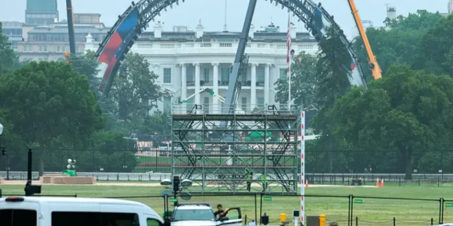 UFC Event Construction on White House lawn