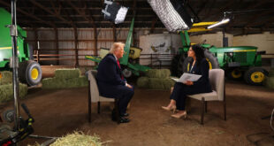 President Donald Trump and Kristen Welker