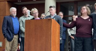 Becca Good, widow of Renee Good, speaks at a press conference on Oct. 1, 2026