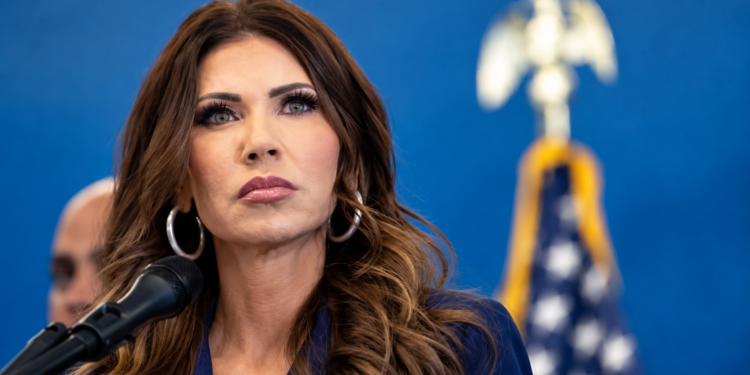 Kristi Noem - Poli Alert Kristi Noem press release controversy, former DHS secretary Kristi Noem