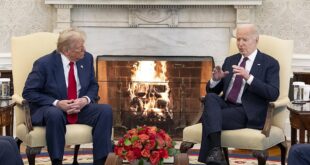 Donald Trump and Joe Biden meet in the Oval Office